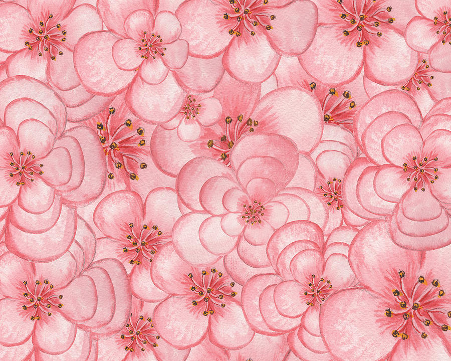 Happy Flower Cloud In Pink Painting by Irina Sztukowski