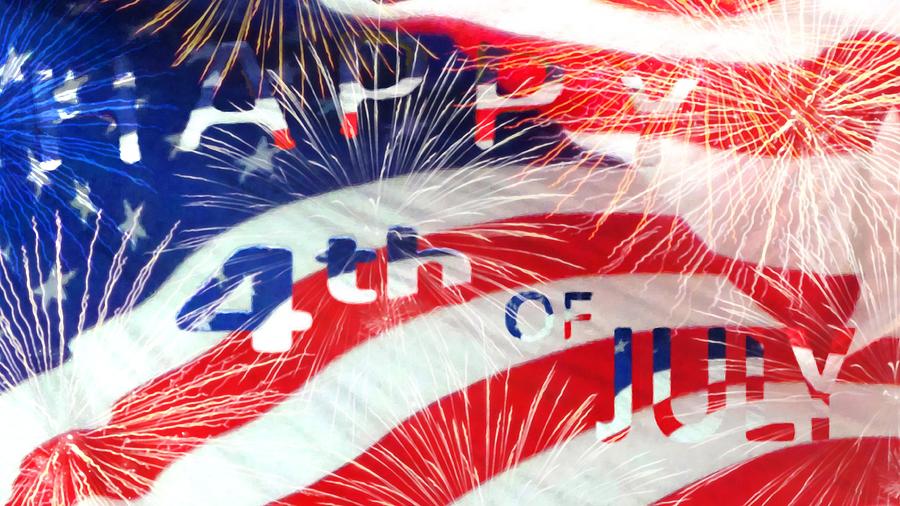 Happy Fourth of July Mixed Media by Mike Breau