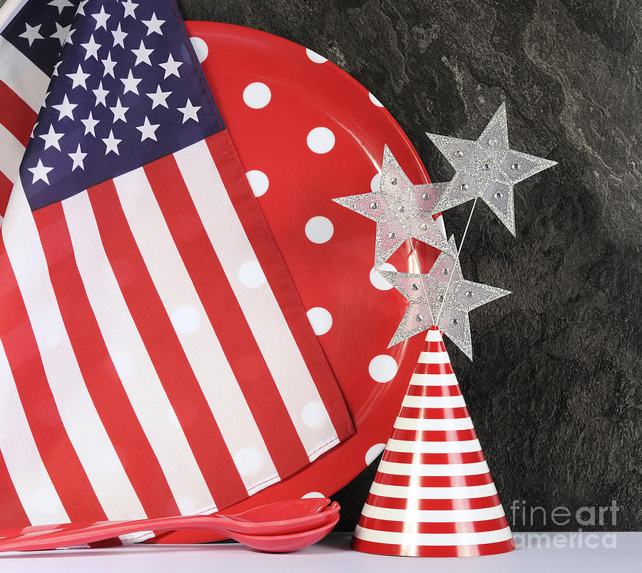 Happy Fourth of July Party Preparation. Photograph by Milleflore Images
