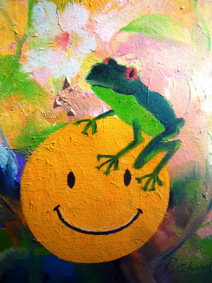 happy frog painting