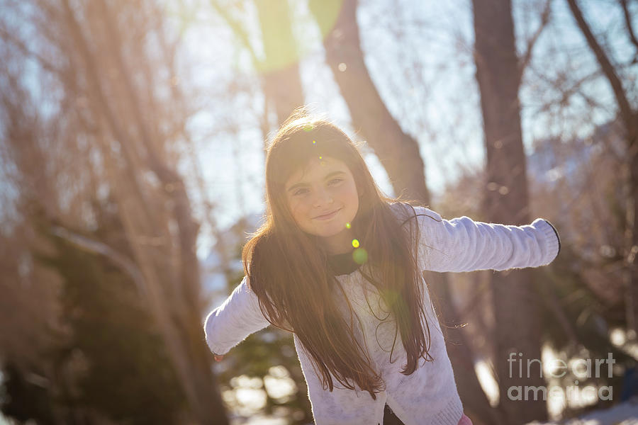 Happy girl outdoors Photograph by Anna Om