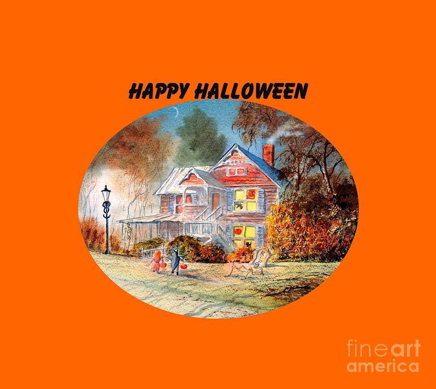 Happy Halloween Painting by Bill Holkham