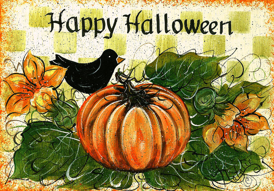 Happy Halloween Painting by Natalie Holland