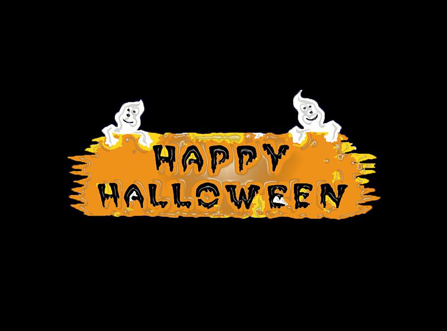 Happy Halloween - T-Shirt Digital Art by Robert J Sadler