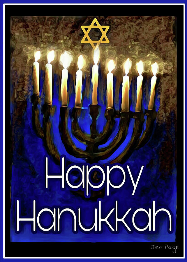 Happy Hanukkah Digital Art by Jennifer Page