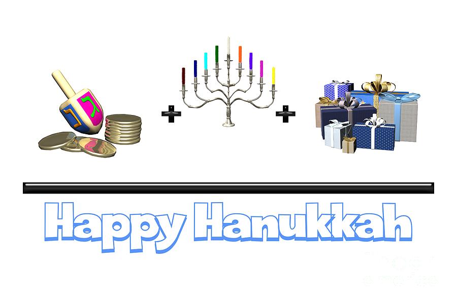 Hanukkah Digital Art - Happy Hanukkah by Two Hivelys