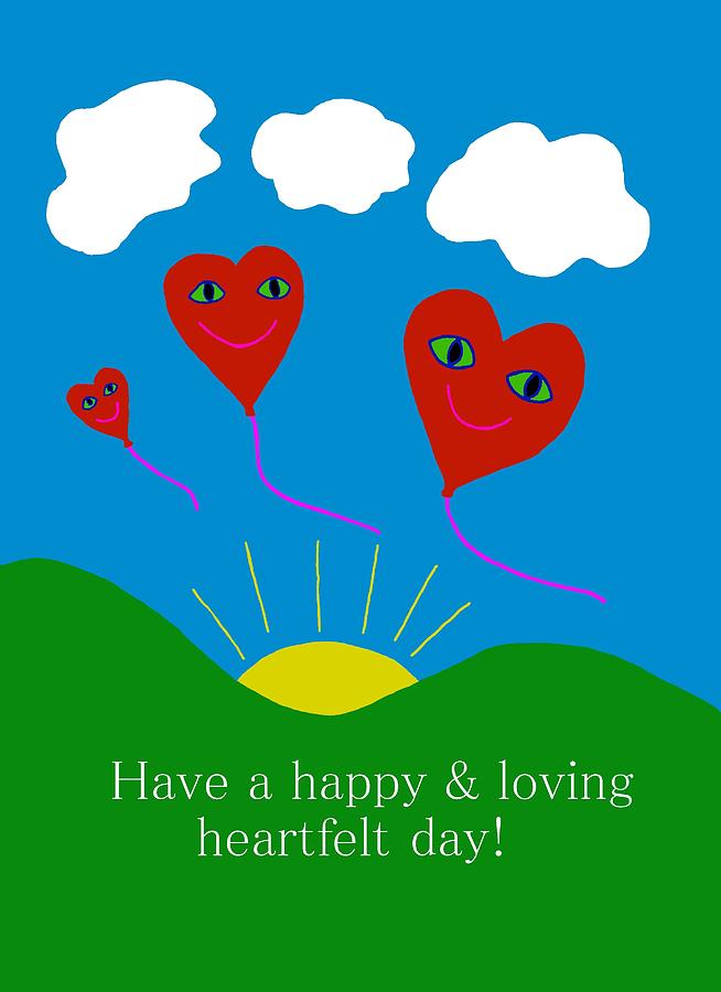 Happy Hearts Digital Art by Laura Smith