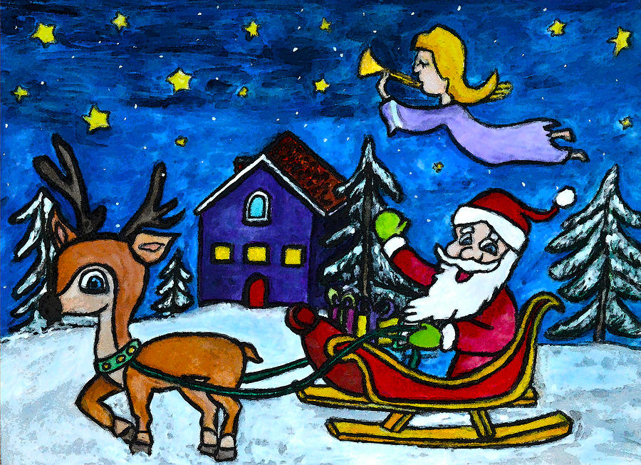 Happy Holidays 2015 Painting by Monica Engeler - Fine Art America