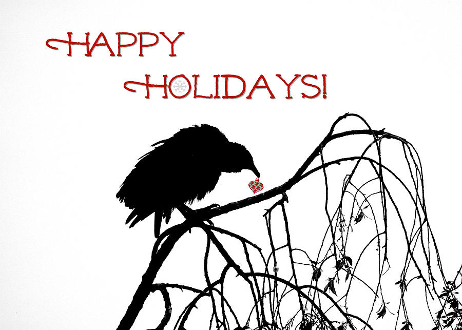 Bird Photograph - Happy Holidays Doom by Dark Whimsy