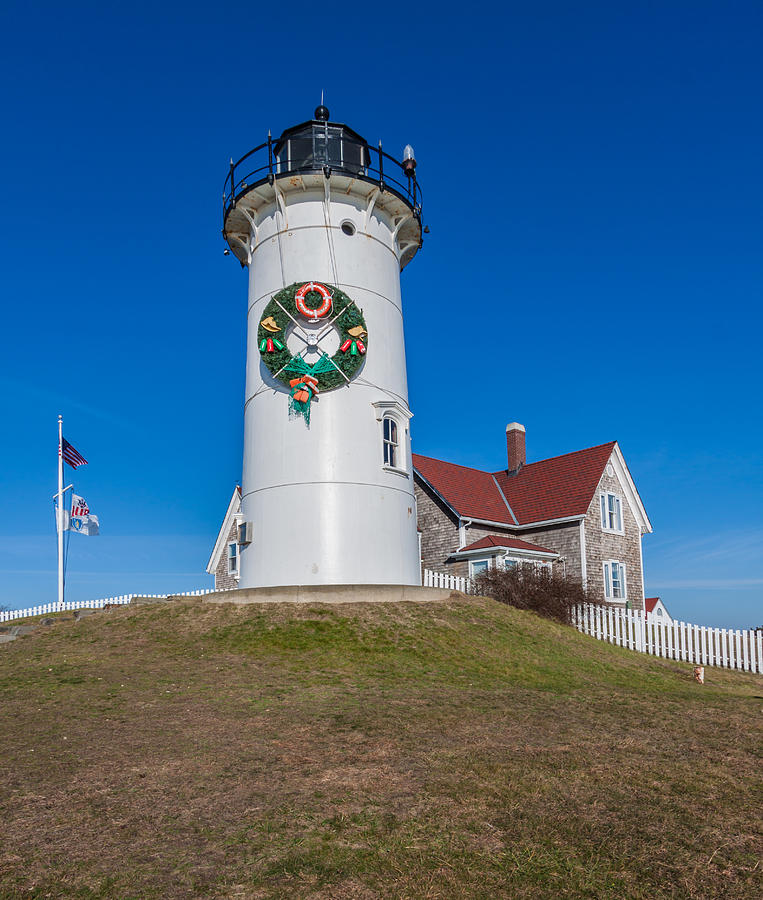Happy Holidays from Nobska Point Lighthouse Photograph by Brian MacLean
