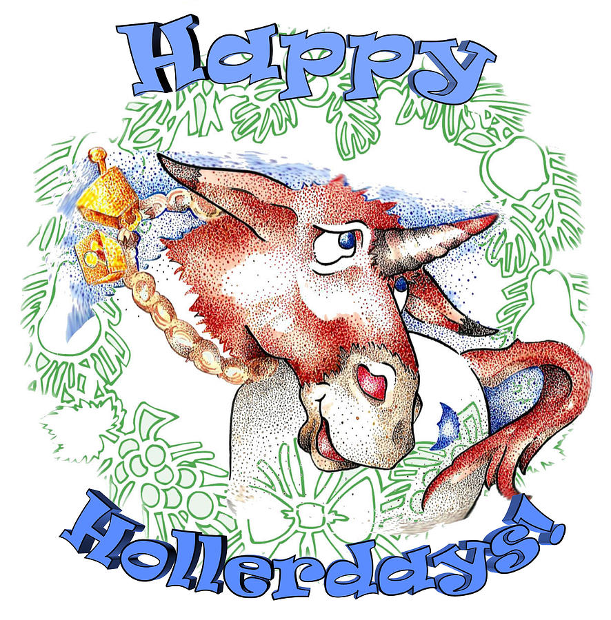 Happy Hollerdays Mixed Media by Dawn Sperry