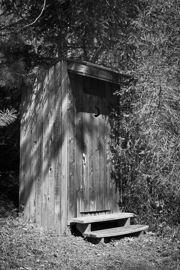 Nature Photograph - Happy Hollow Outhouse by Teresa Mucha