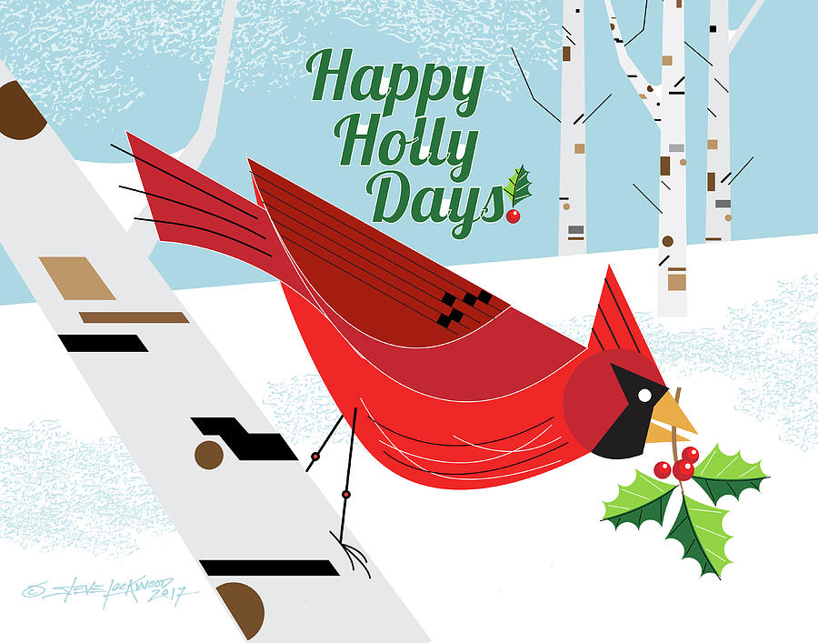 Happy Holly Days Digital Art by Steve Lockwood