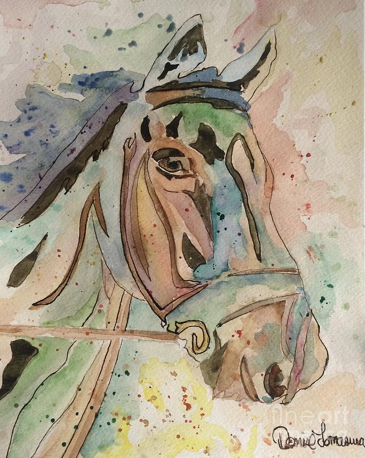 Happy Horse Painting by Denise Tomasura