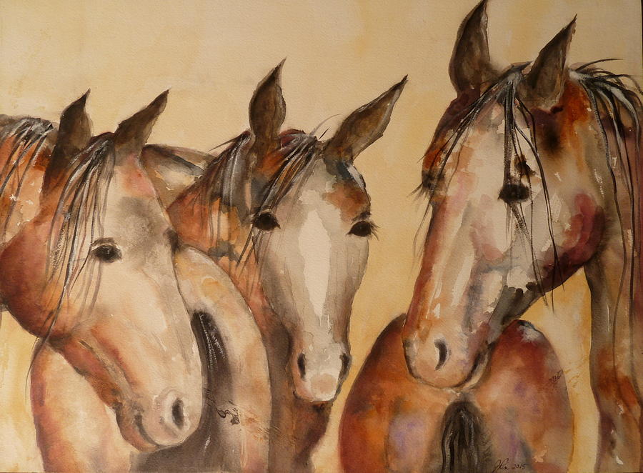 Happy Horse Herd Painting by J A Rix | Fine Art America