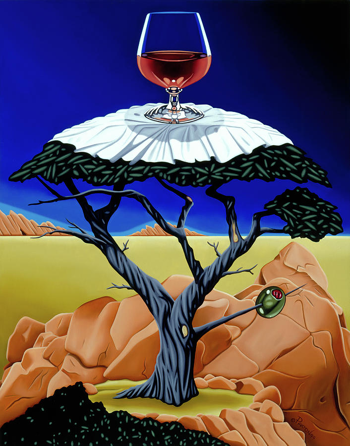 Happy Hour at the Midreal Cypress Painting by Paxton Mobley
