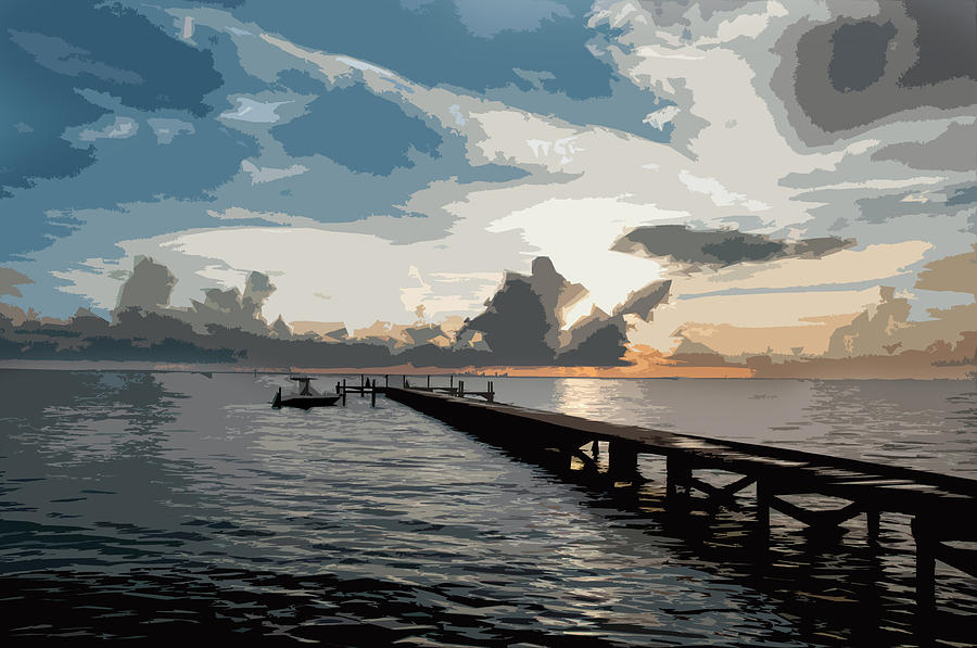 Seascape Digital Art - Happy Hour by Norman Johnson Seascape Digital Art - Happy Hour by Norman Johnson