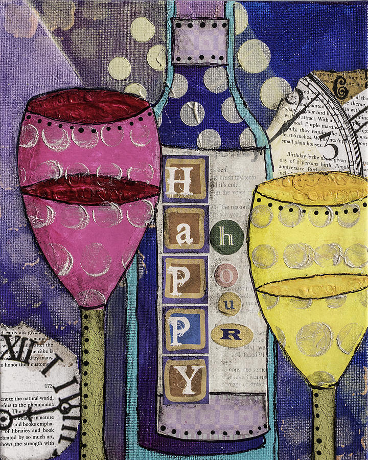 Happy Hour Mixed Media by Wendy Provins