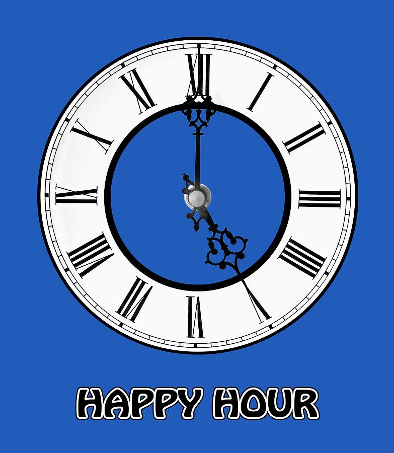 Happy Hour - White and Blue Photograph by Gill Billington