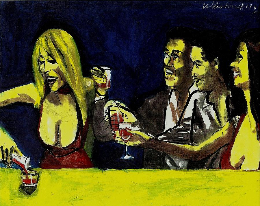 Love Painting - Happy Hour With Friends by Harry WEISBURD