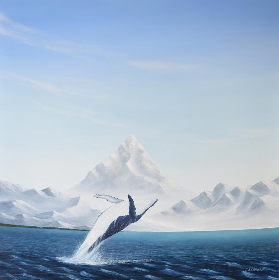 Happy Humpback Painting by Torrence Ramsundar