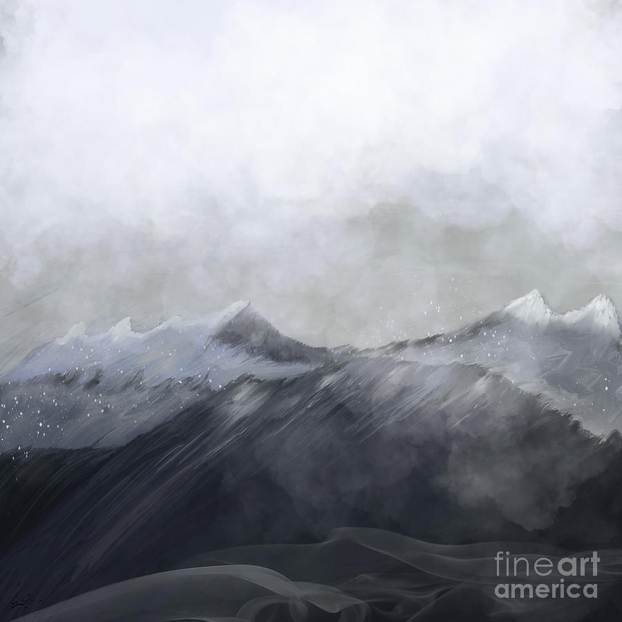 Mountain Painting - Happy In The Mountains by Bri Buckley