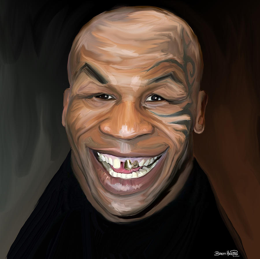 Happy Iron Mike Tyson Painting by Brett Hardin