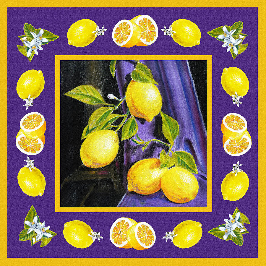 Happy Lemons Dance Painting by Irina Sztukowski