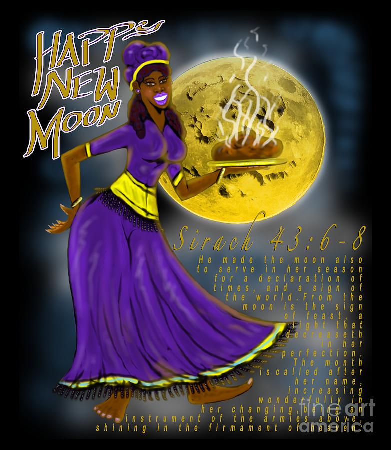 Israelite Painting - Happy New Moon Sirach 43 by Robert Watson Israelite Painting - Happy New Moon Sirach 43 by Robert Watson