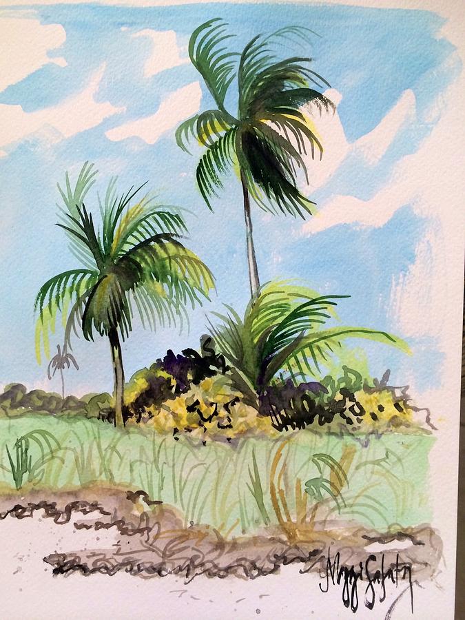 Happy Palms Painting by Maggii Sarfaty