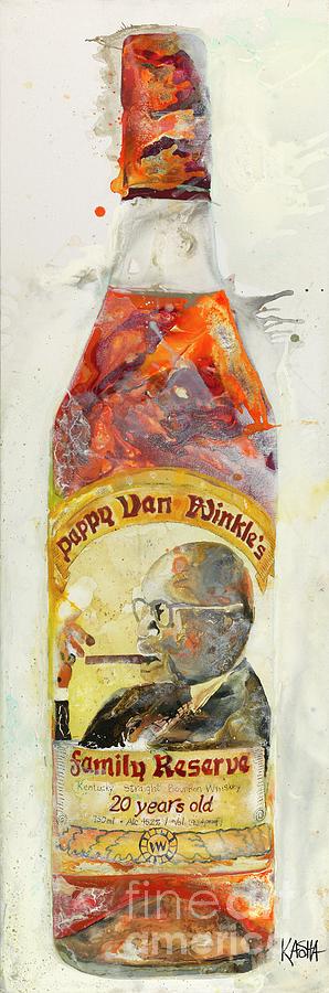 Whisky Painting - Happy Pappy by Kasha Ritter