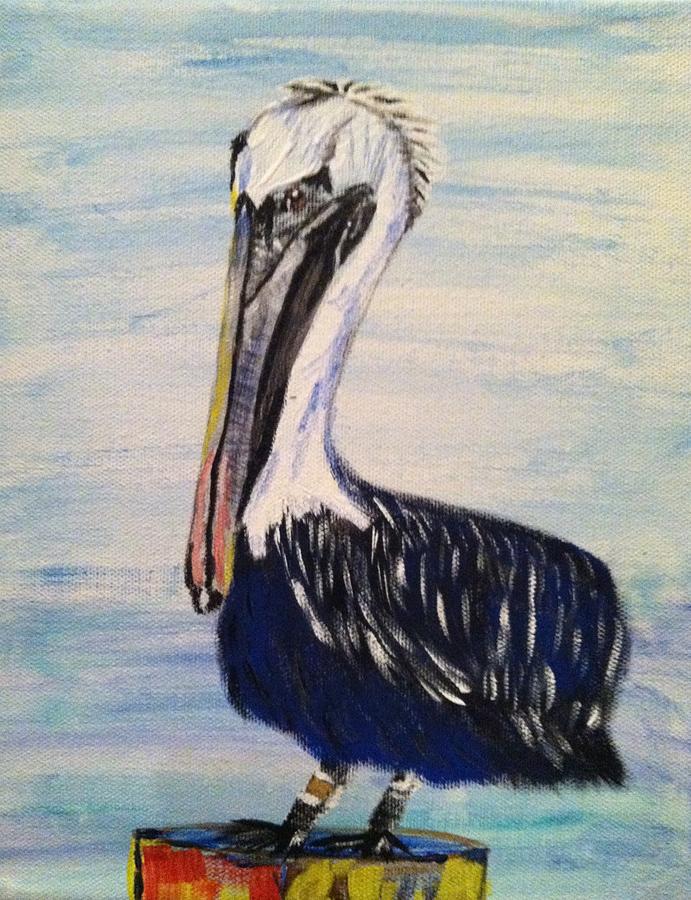 Happy Pelican Painting by Carla Ryker - Fine Art America