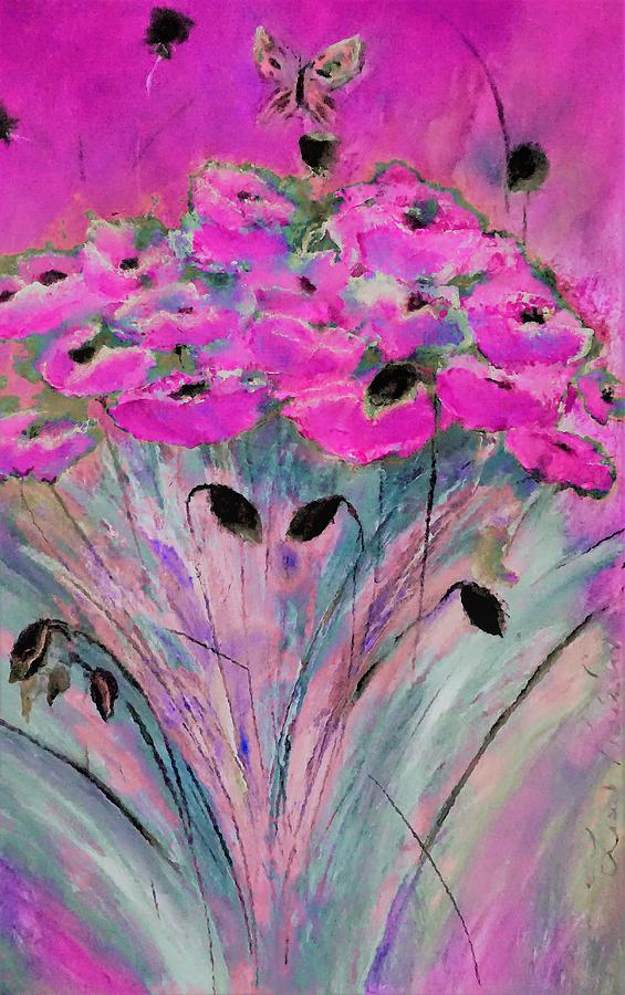 Happy Pink Poppies By Lisa Kaiser Digital Art by Lisa Kaiser