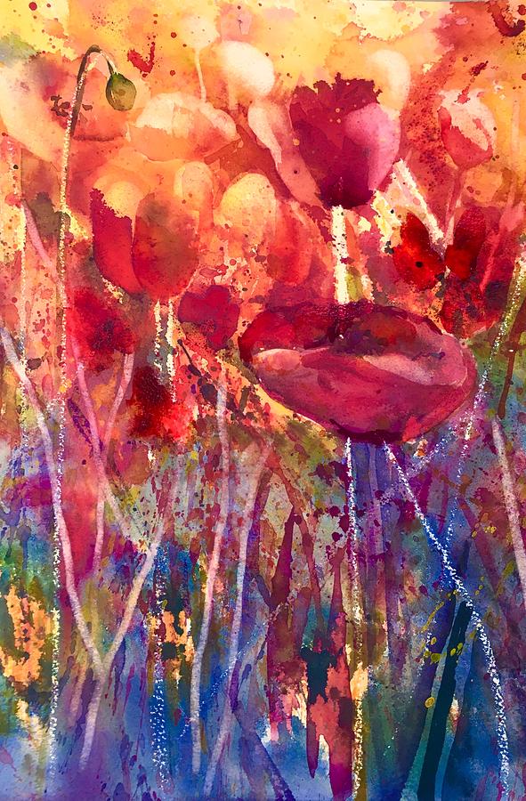 Happy Poppies  Painting by Georgia  Mansur