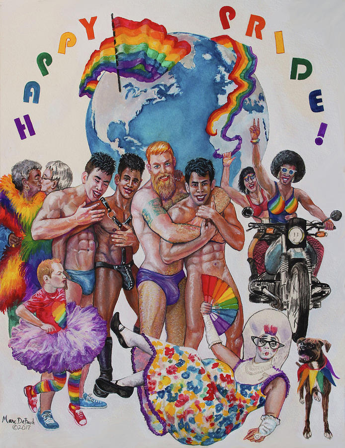 Happy Pride Painting By Marc Debauch Pixels Merch