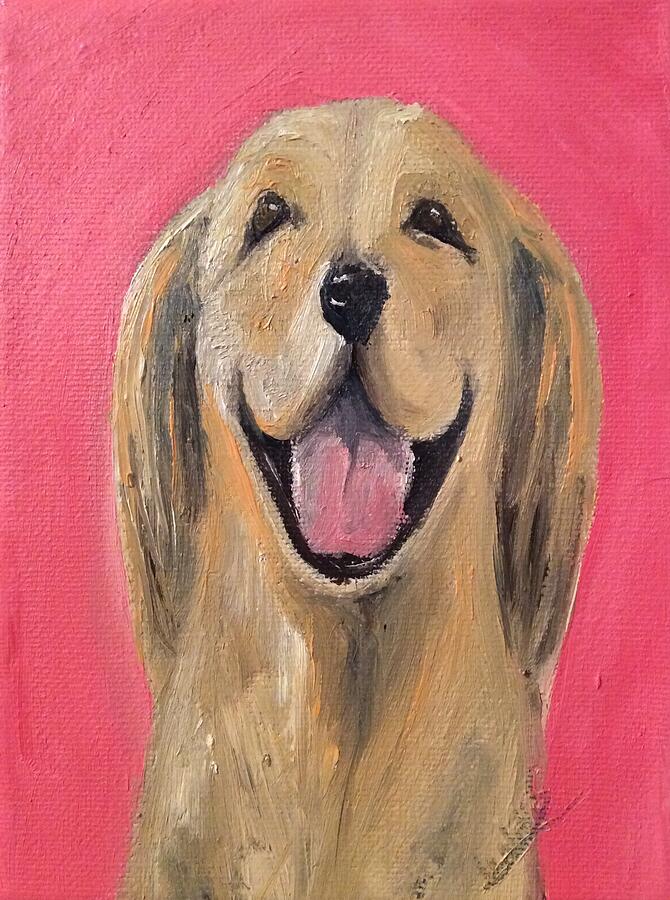 Dog Painting - Happy Pup by Abbie Shores