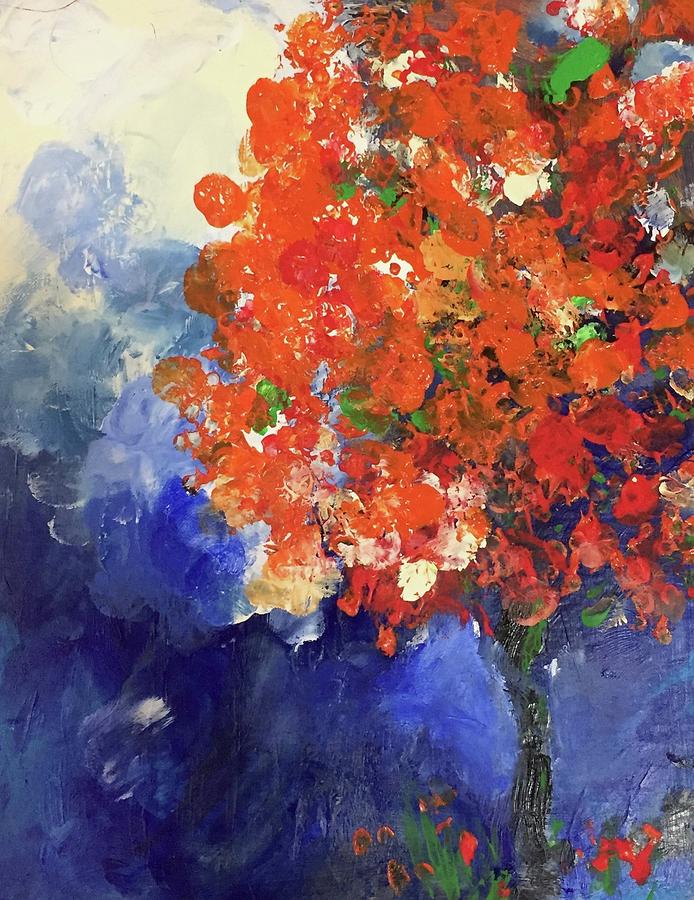 Happy Red Tree Painting by Carol Stanley - Fine Art America