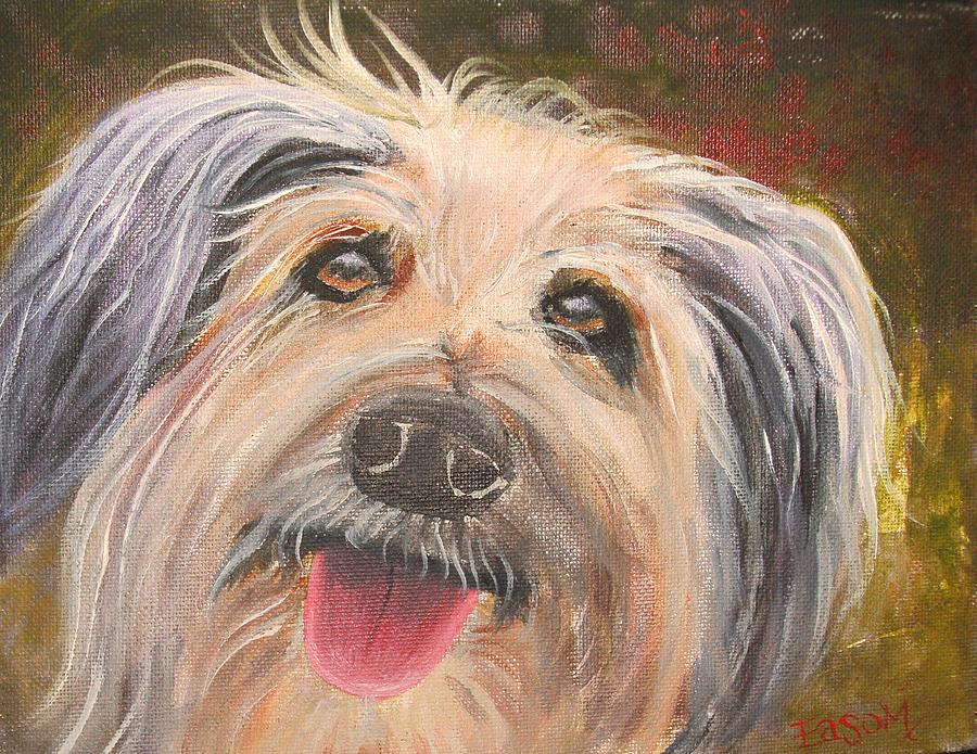 Dog Painting - Happy by Scott Easom