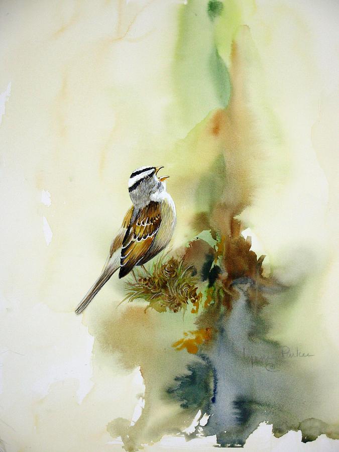 Happy Sparrow Painting by Lynne Parker