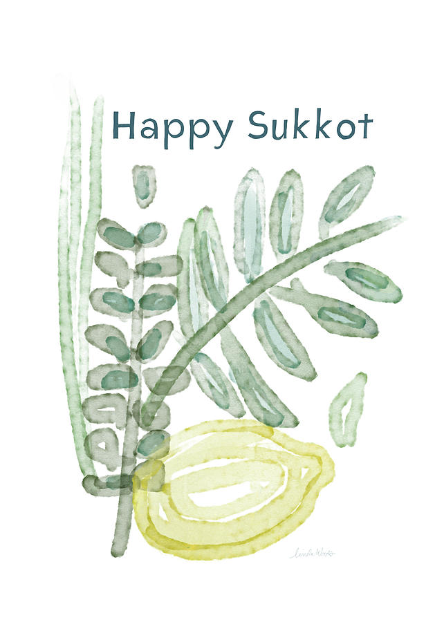 Holiday Mixed Media - Happy Sukkot - Art by Linda Woods by Linda Woods