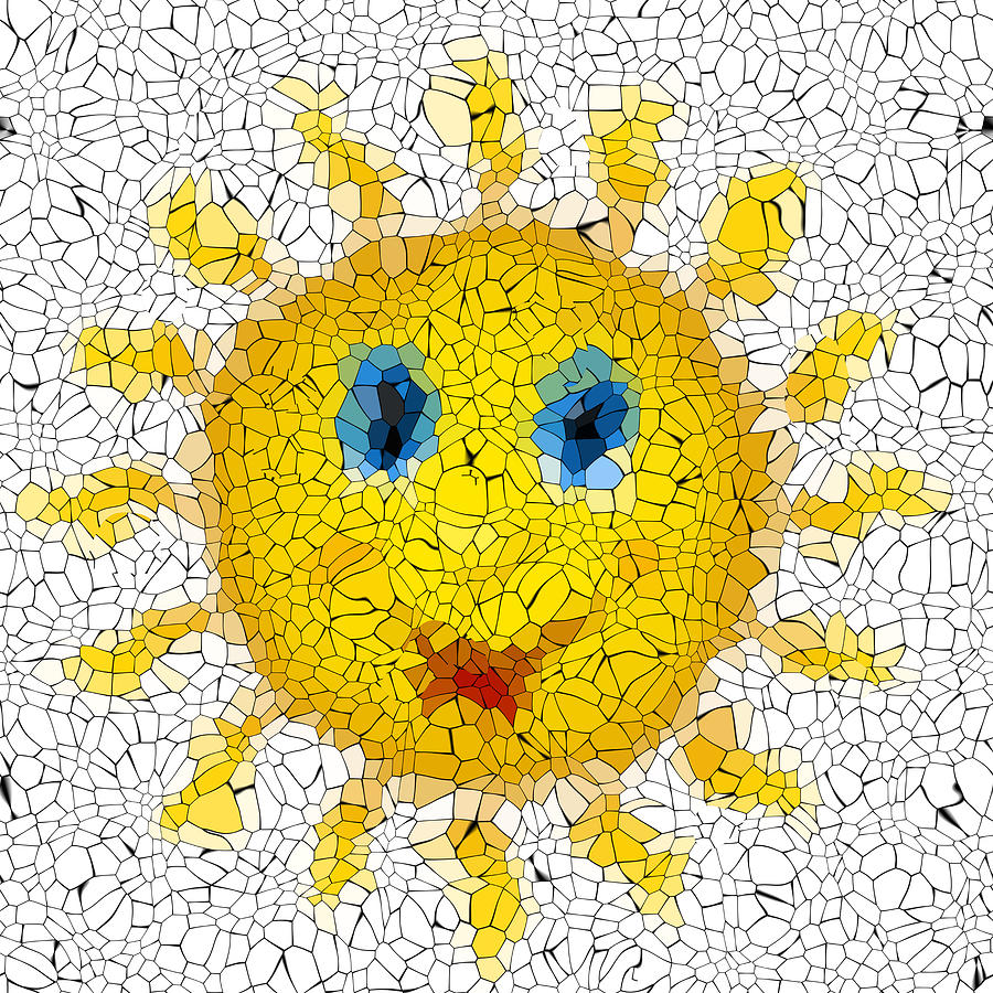 Мозаика текстура солнце солнце
