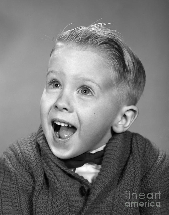 Happy, Surprised Boy, C.1960s Photograph by H. Armstrong Roberts/ClassicStock