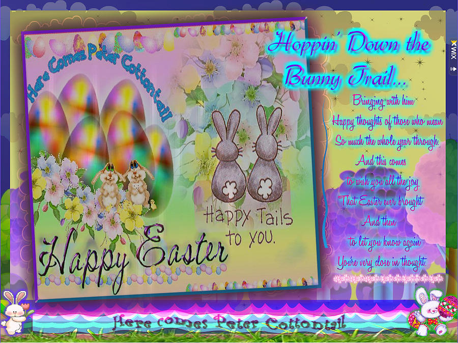 Easter Digital Art - Happy Tails to You by Toni Blake