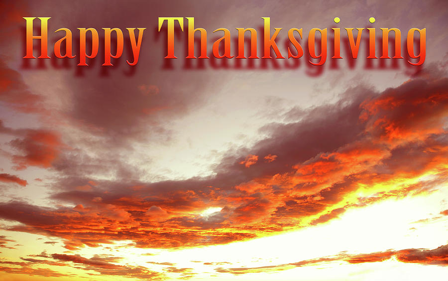 Happy Thanksgiving sky Photograph by Les Cunliffe