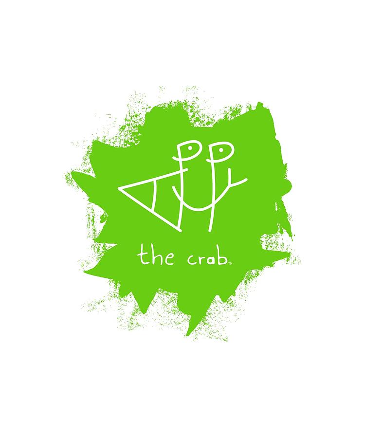 Happy the Crab - green Mixed Media by Chris N Rohrbach