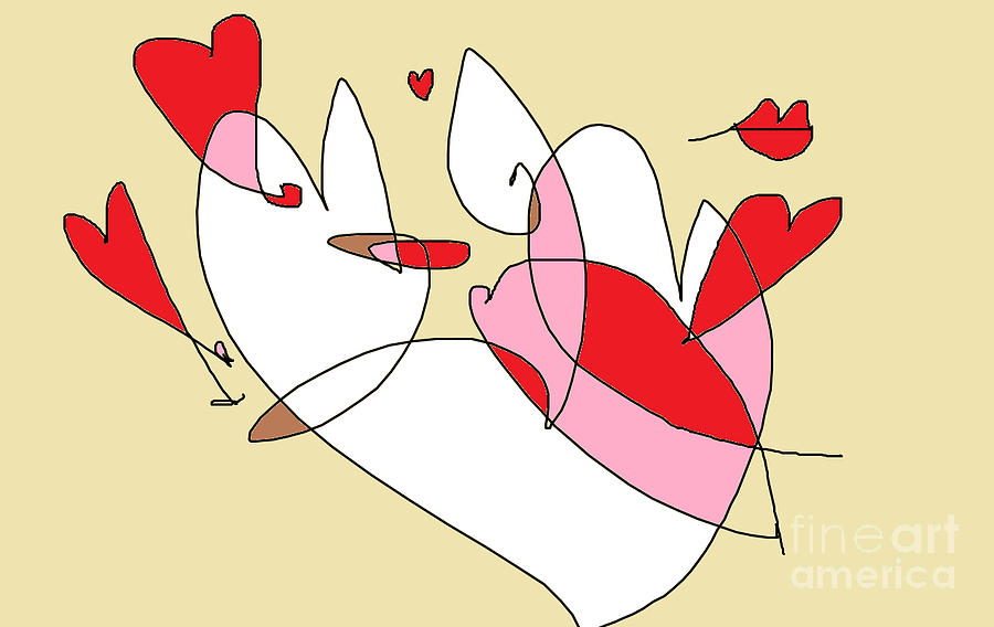 Happy Valentine Digital Art by Nancy Kane Chapman
