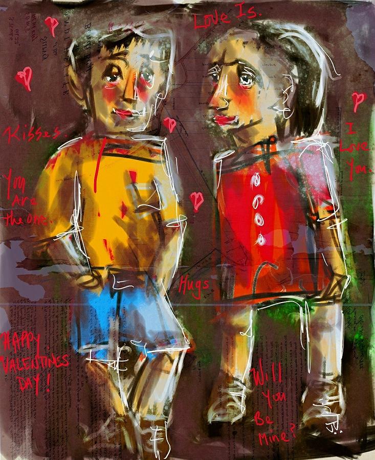 Happy Valentines Day Painting by Jim Vance