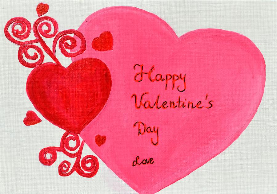 Happy Valentines Day Painting by Magdalena Frohnsdorff