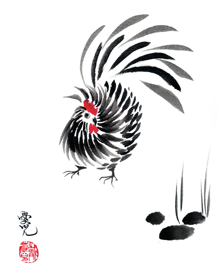 Happy Year of the Rooster Painting by Oiyee At Oystudio