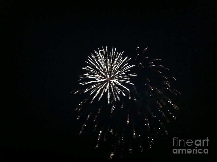 Fireworks Photograph - Happy4th July by MaryLee Parker